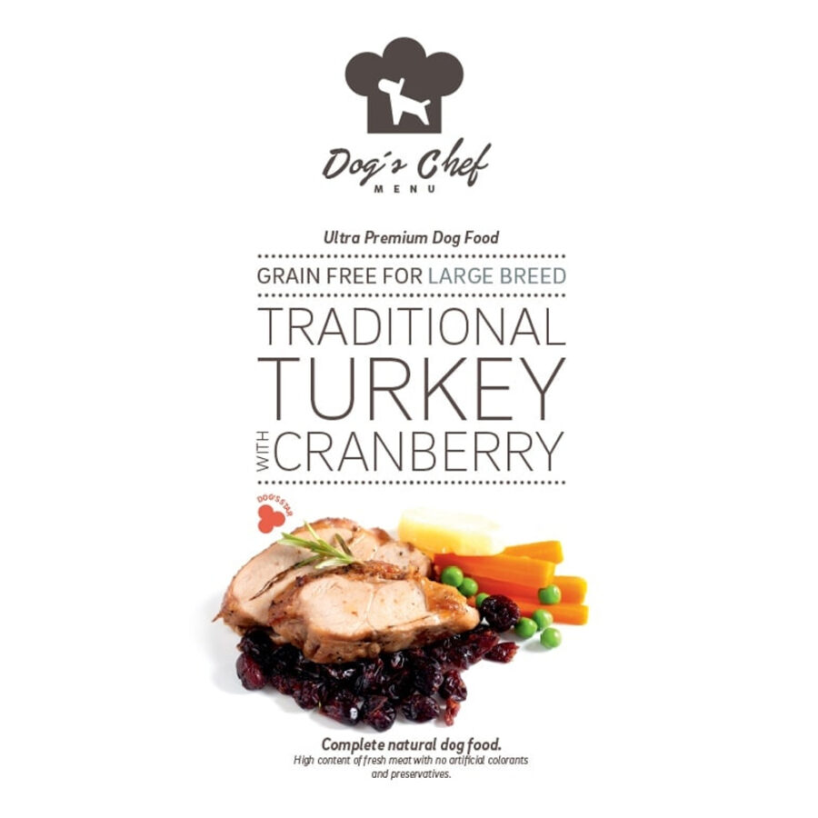 Dog´s Chef Traditional Turkey with Cranberry Large Breed 1