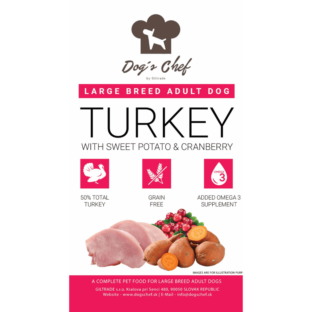 Dog’s Chef TURKEY WITH SWEET POTATO AND CRANBERRY Large Breed