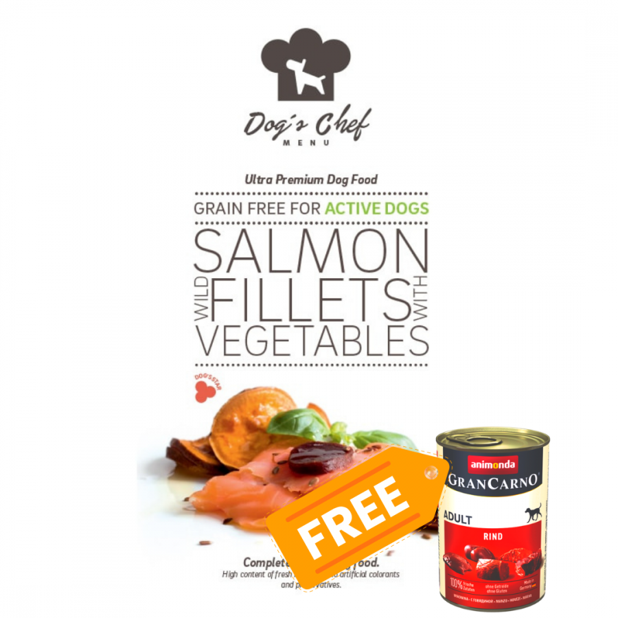 Dog´s Chef Wild Salmon fillets with Vegetables Active Dogs 6kg