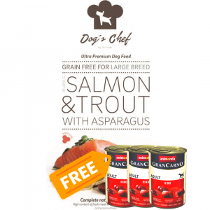 Dog´s Chef Atlantic Salmon & Trout with Asparagus Large Breed 15kg