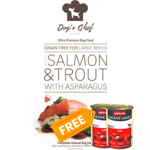 Dog´s Chef Atlantic Salmon & Trout with Asparagus Large Breed 12kg