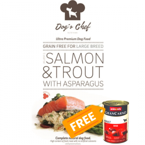 Dog´s Chef Atlantic Salmon & Trout with Asparagus Large Breed 6kg