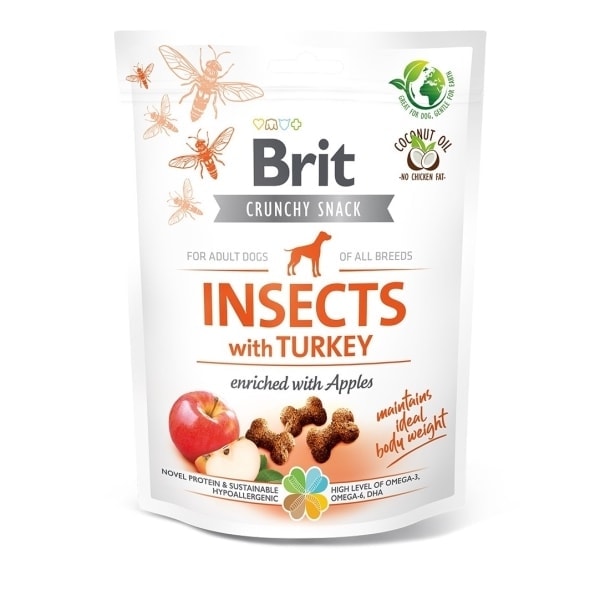 Brit Care Crunchy Cracker. Insects with Turkey and Apples