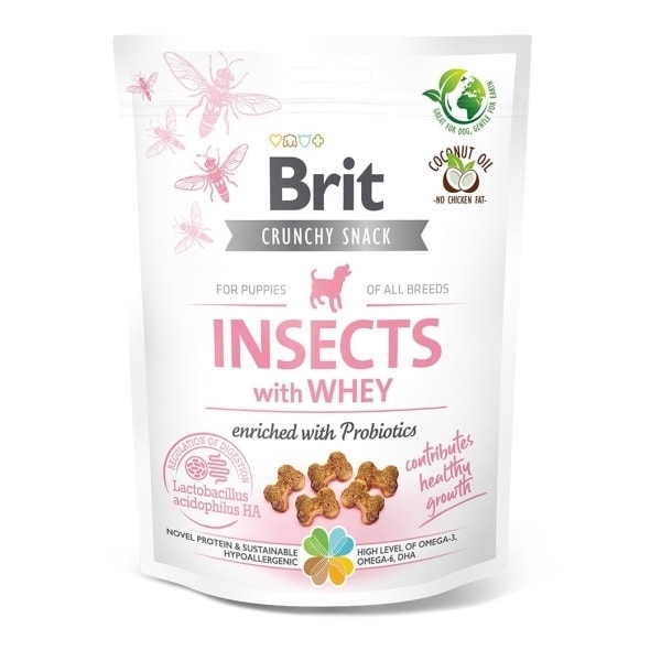 Brit Care Dog Crunchy Cracker. Insects with Whey enriched with Probiotics 200g