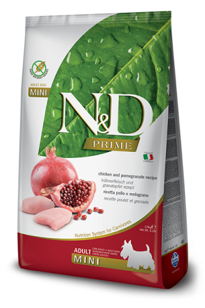 Farmina N&D dog PRIME (GF) adult mini, chicken & pomegranate 0,8 kg