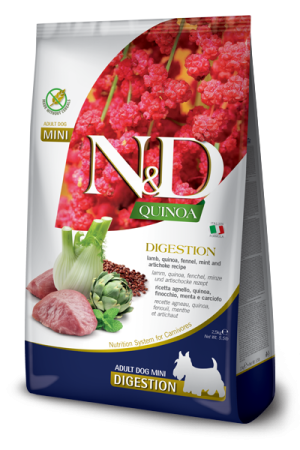 Farmina N&D dog QUINOA (GF) adult mini, digestion, lamb 2,5 kg
