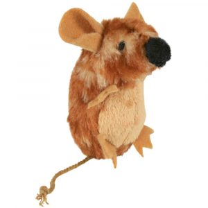 TRIXIE Stojaca pískacia plyšová myš s catnipom 8 cm