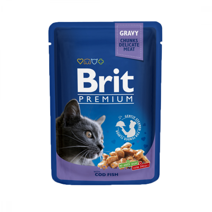 Brit Premium Cat Pouches with Cod Fish
