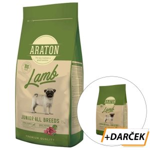 ARATON dog junior lamb 15 kg + 3 kg zadarmo