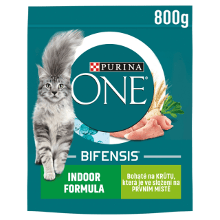 Purina ONE Indoor s morčacím a celozrnnými obilninami 800 g