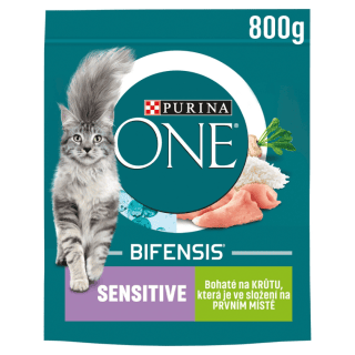 Purina ONE Sensitive s morčacím a ryžou 800 g