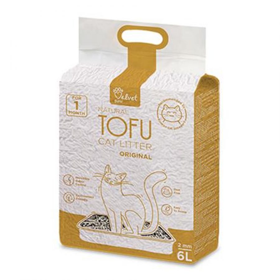Velvet Paw podstielka pre mačky Tofu original 6 l