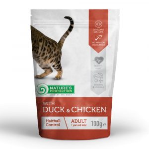 Natures Protection cat adult hairball chicken & duck 100 g