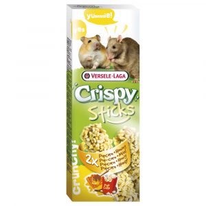 Pamlsok VERSELE-LAGA Crispy Sticks Hamsters-Rats Popcorn & Honey- kukurica a med, škrečok/potkan 2 ks 100 g
