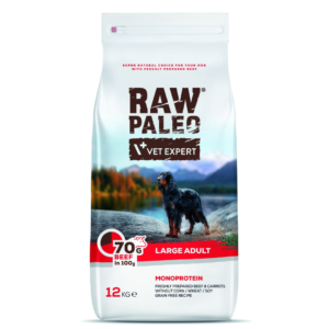 VetExpert Raw Paleo adult large beef 12 kg