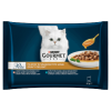 GOURMET Perle Gravy Delight Multipack s lososom a s tuniakom v ochutených omáčkach 4 x 85 g