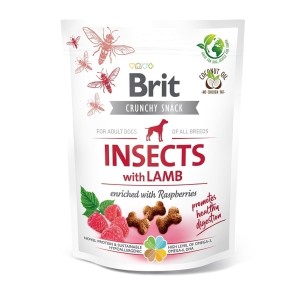 Brit Care Crunchy Cracker. Insects with Lamb enriched with Raspberries