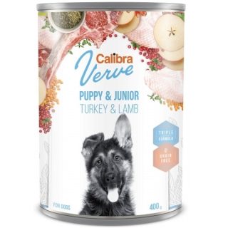 Calibra Dog Verve konz.GF Junior Turkey&Lamb 400g