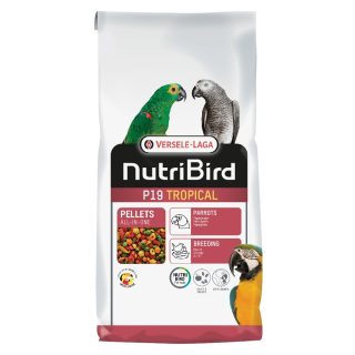 VERSELE-LAGA NutriBird P19 Tropical - extrudy pre chov, preperovanie a zvýšené nároky veľkých papagájov s tropickým ovocím 10 kg