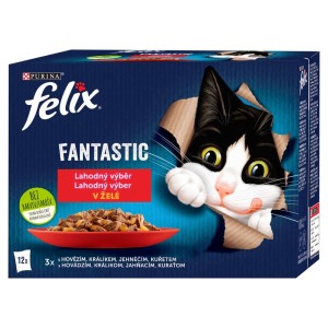 FELIX Fantastic lahodný výber s kuraťom, s hovädzím, s králikom, s jahňacím 12 x 85 g