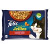 FELIX Sensations Jellies s hovädzím v želé s rajčinami + s kuraťom v želé s mrkvou 4 x 85 g