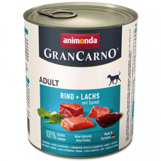 Gran Carno Adult - hovadzie, losos a spenat 800g