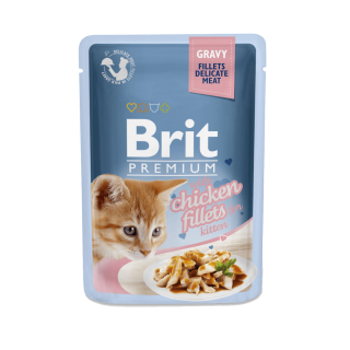 Brit Premium Cat Pouch with Chicken Fillets in Gravy for Kitten