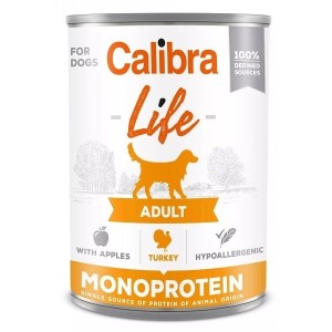 Calibra Dog Life konzerva Adult Turkey with apples 400g