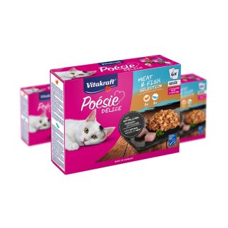 Vitakraft Poésie kapsičky multipack morka a ryba v želé 6x85g