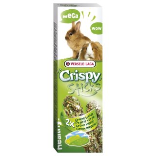 Pamlsok VERSELE-LAGA Crispy Mega Sticks Rabbits-Guinea Pigs "Green Meadow"-Zelená lúka - králik / morča 2 ks 140 g