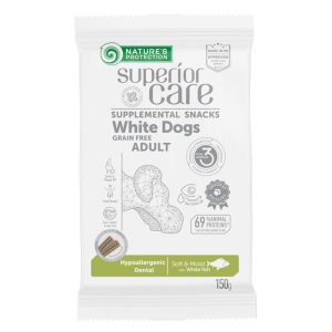 Pamlsok Natures Protection Superior Care white dog Hypoallergenic Dental Care Grain free white fish 150 g