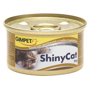 Konzerva SHINY CAT tuniak + kreveta + maltóza 70 g