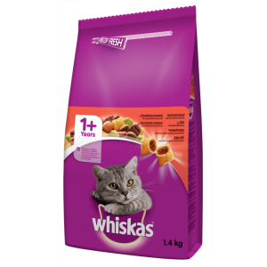 Whiskas hovadzi 1,4kg