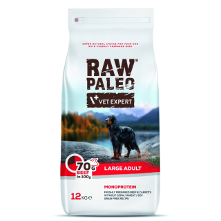 VetExpert Raw Paleo adult large beef 12 kg