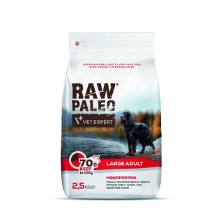 VetExpert Raw Paleo adult large beef 2,5 kg