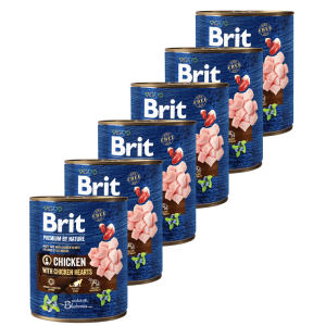 Konzerva Brit Premium by Nature Chicken with Hearts 800g