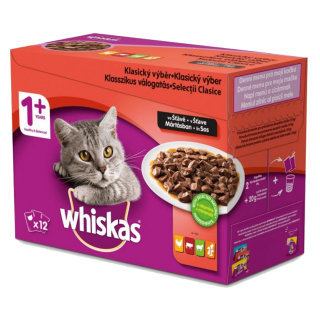 WHISKAS® kapsičky Mäsový výber v šťave