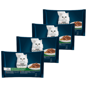 GOURMET Perle Multipack - mini filetky v šťave so zeleninou 4 x 85 g