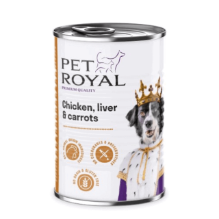 KONZERVA PET ROYAL KURA, PEČIENKA A MRKVA 400G