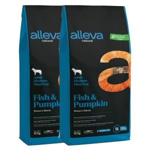 Alleva NATURAL dog adult medium & maxi fish & pumpkin 2 x 12 kg