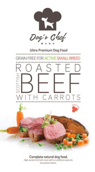 Dog’s Chef Roasted Scottish Beef with Carrots SMALL BREED ACTIVE DOGS