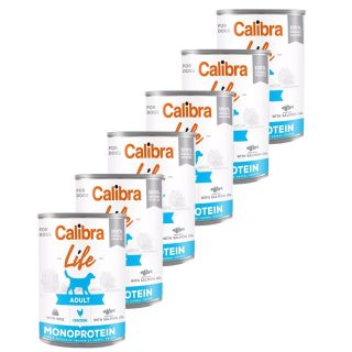 Calibra Dog Life konzerva Adult Chicken with rice 6 x 400 g