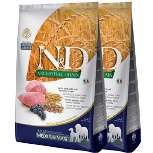 N & D dog LG adult medium & maxi lamb & blueberry 2 x 12 kg