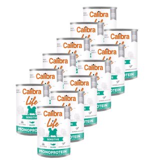 Calibra Dog Life konzerva Sensitive Salmon with rice 12 x 400 g