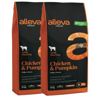 Alleva NATURAL dog adult maxi chicken&pumpkin 2 x 12 kg