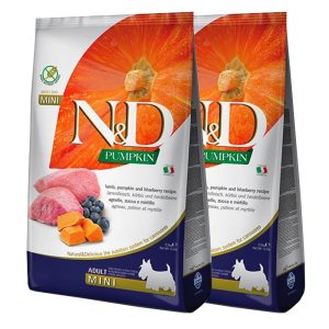 N & D dog GF PUMPKIN Adult Mini Lamb & Blueberry 2 x 7 kg