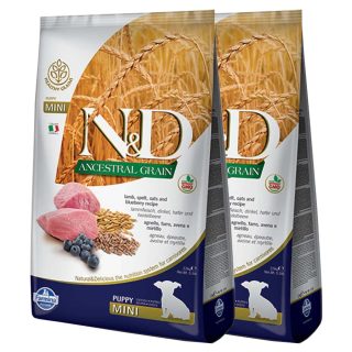 N & D dog LG Puppy Mini Lamb & Blueberry 2 x 7 kg