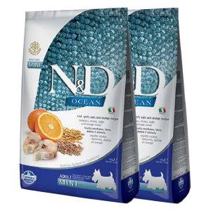 N & D dog LG OCEAN Adult Mini Codfish & Orange 2 x 7 kg