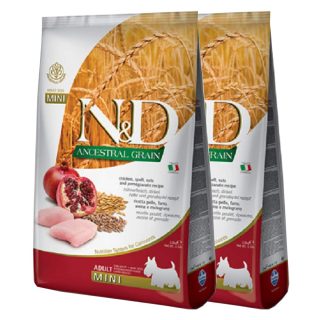 N & D dog LG Adult Mini Chicken & Pomegranate 2 x 7 kg