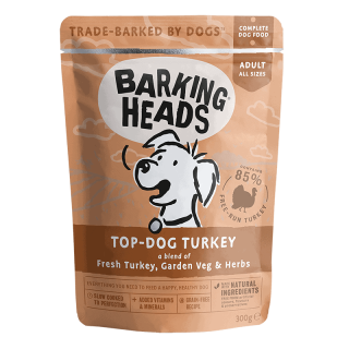 BARKING HEADS Top Dog Turkey kapsička 300g